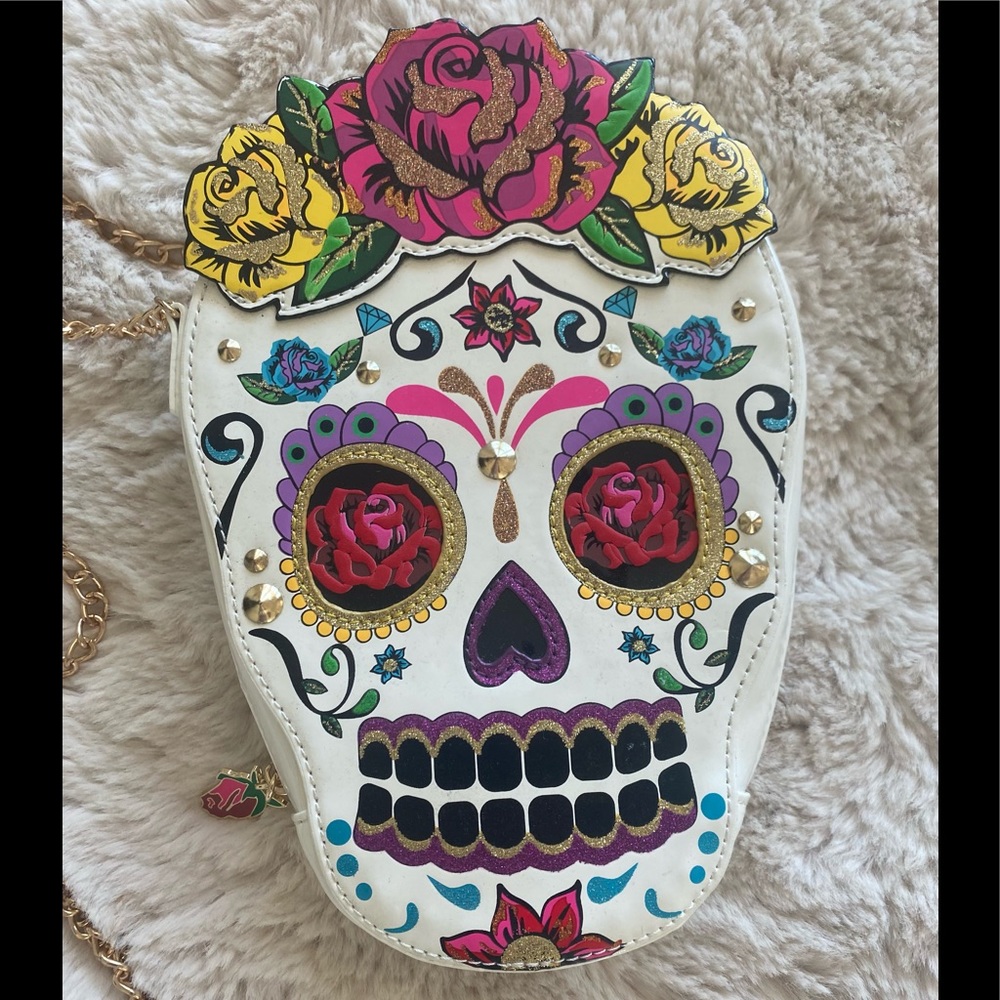 Betsey Johnson sugar skull crossbody bag